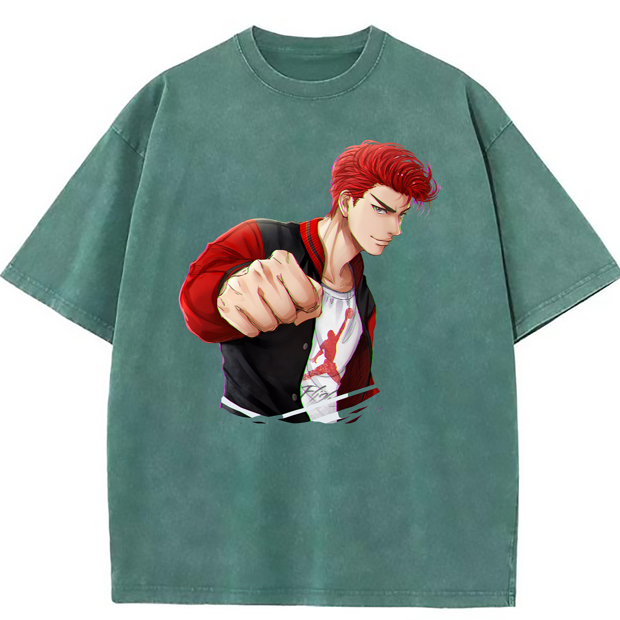 （画像用） SLAM DUNK／スラムダンク 綿100% ヴィンテージ風 半袖Tシャツ（フロントプリント）